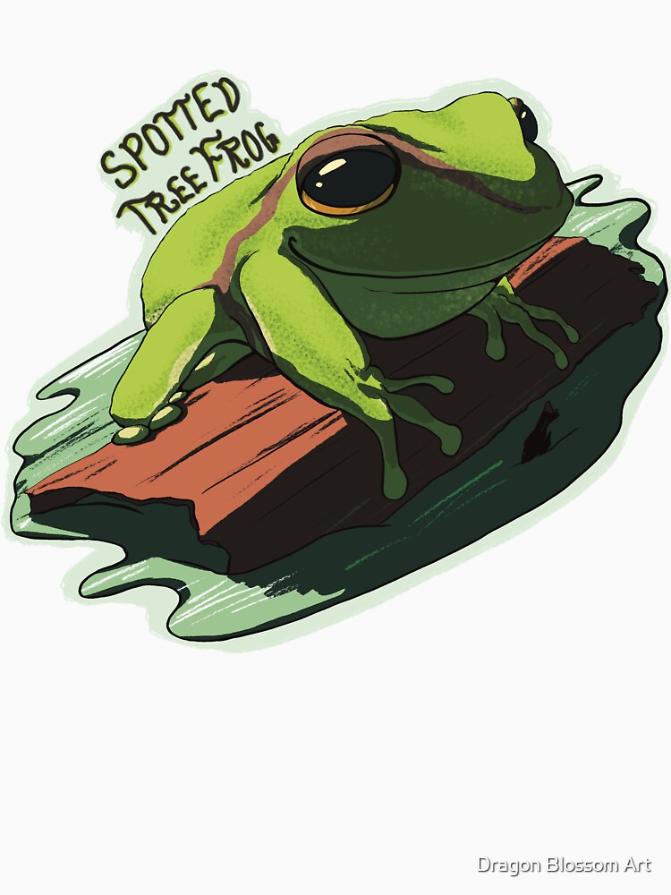 Spotted Tree Frog (Endangered Species) by Dragon Blossom Art
