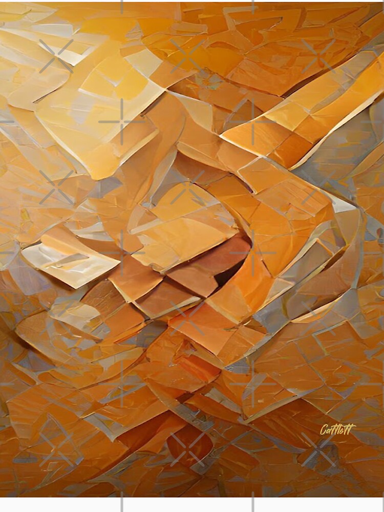 Modern Abstract Art - Orange Abstract by CattlettArt