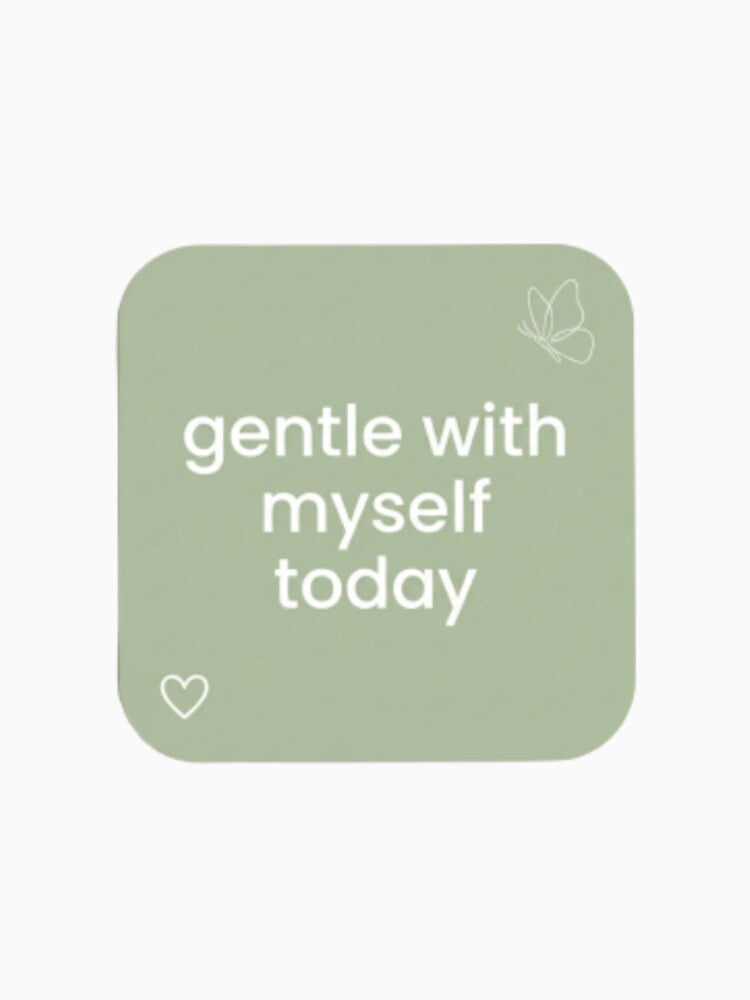 Gentle With Myself Today – Self Love Mindfulness Typography Design by CosmicQuietStudio