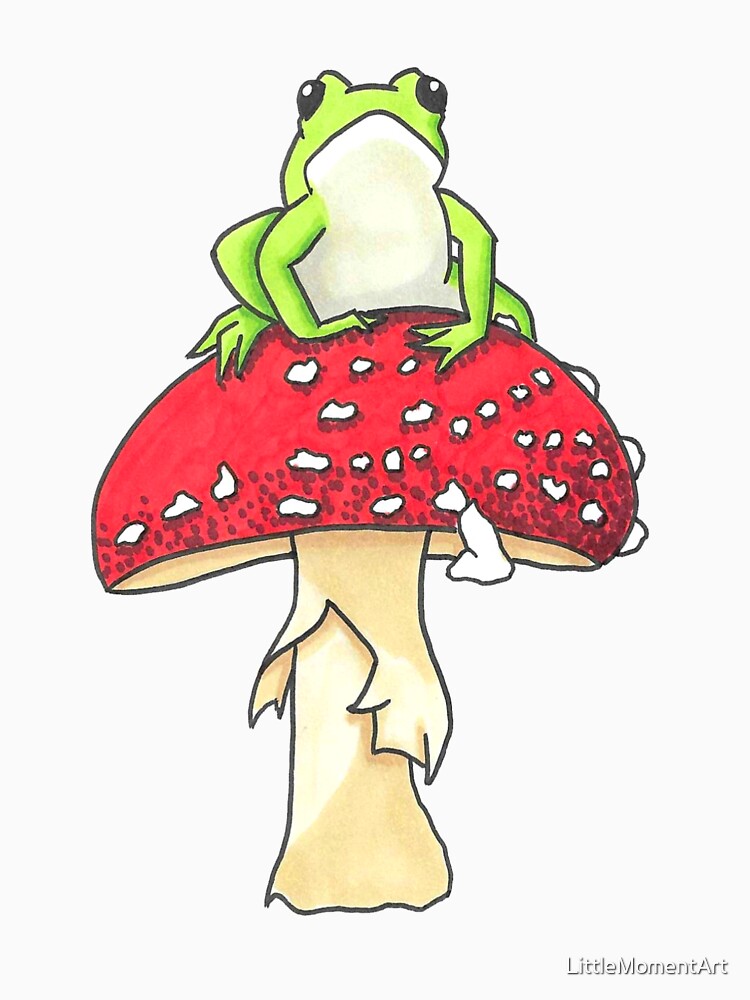 Frog On a Mushroom by LittleMomentArt