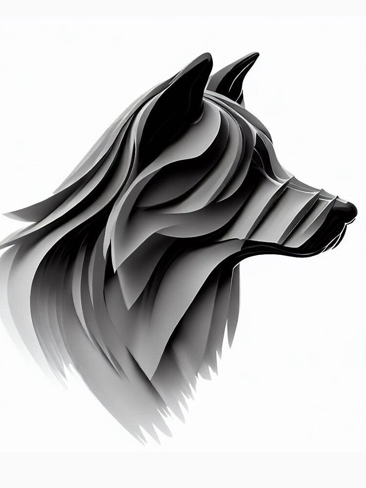 Layered art of a wolf by MantasDesign17