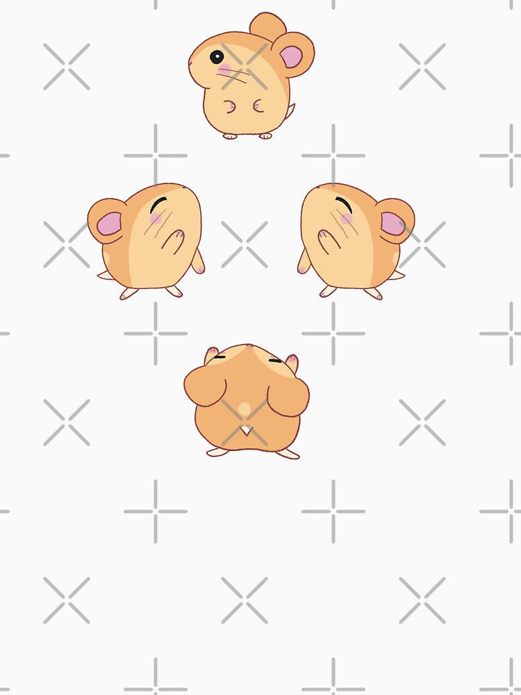 Ham Ham Kawaii Hamsters Illustration by MariOyama