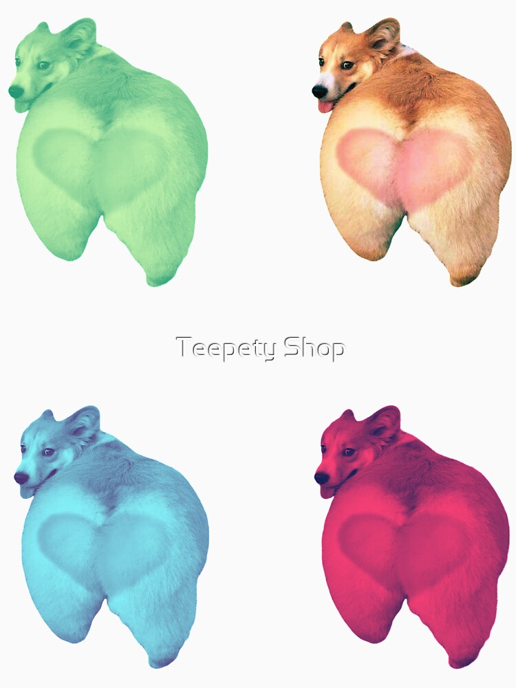 cute corgi butt stickers set by Teepety Shop