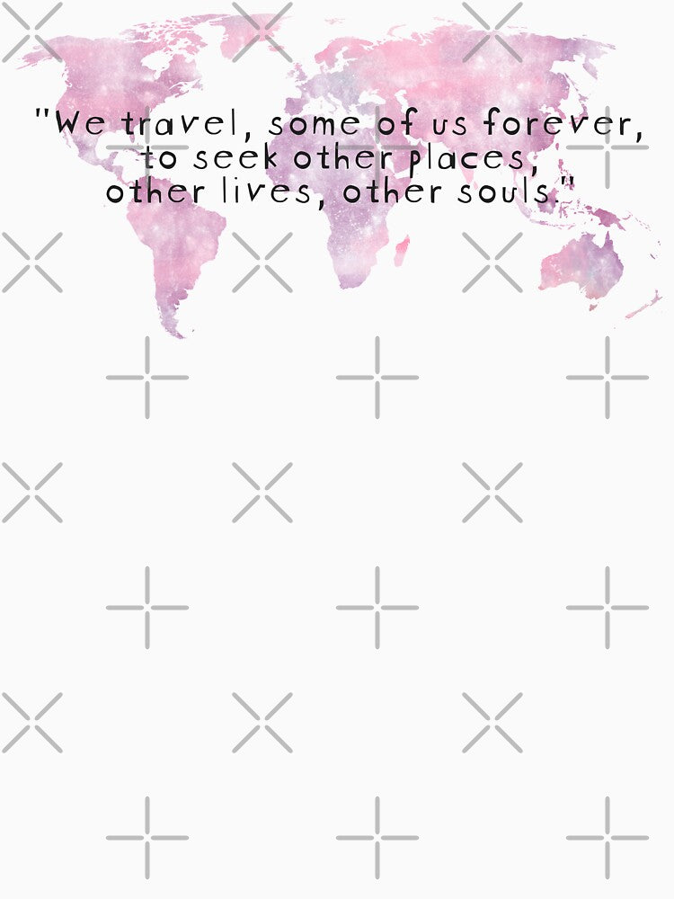 The Reason We Travel | Purple Watercolor World Map | Wanderlust by ABdigitaldesign