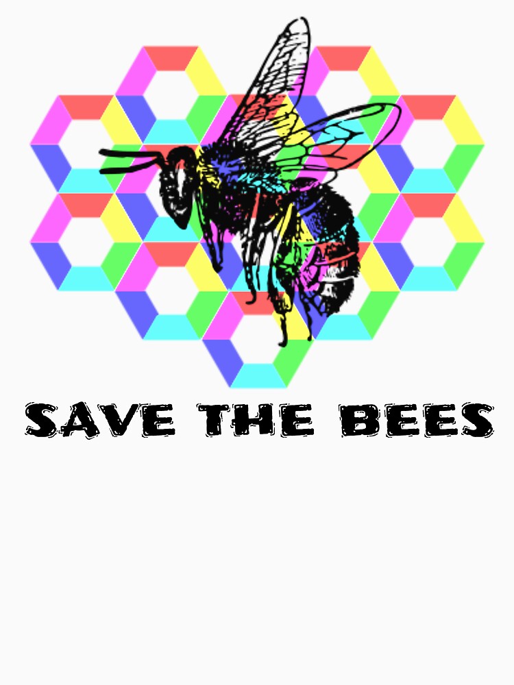 Save the Bees rainbow honeycomb by maiNuoire