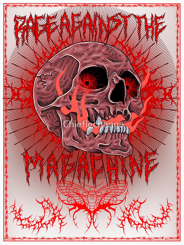 Rage Against The MAGAchine Fire Breather Cybersigilism Skull Design by Chiefiechanga