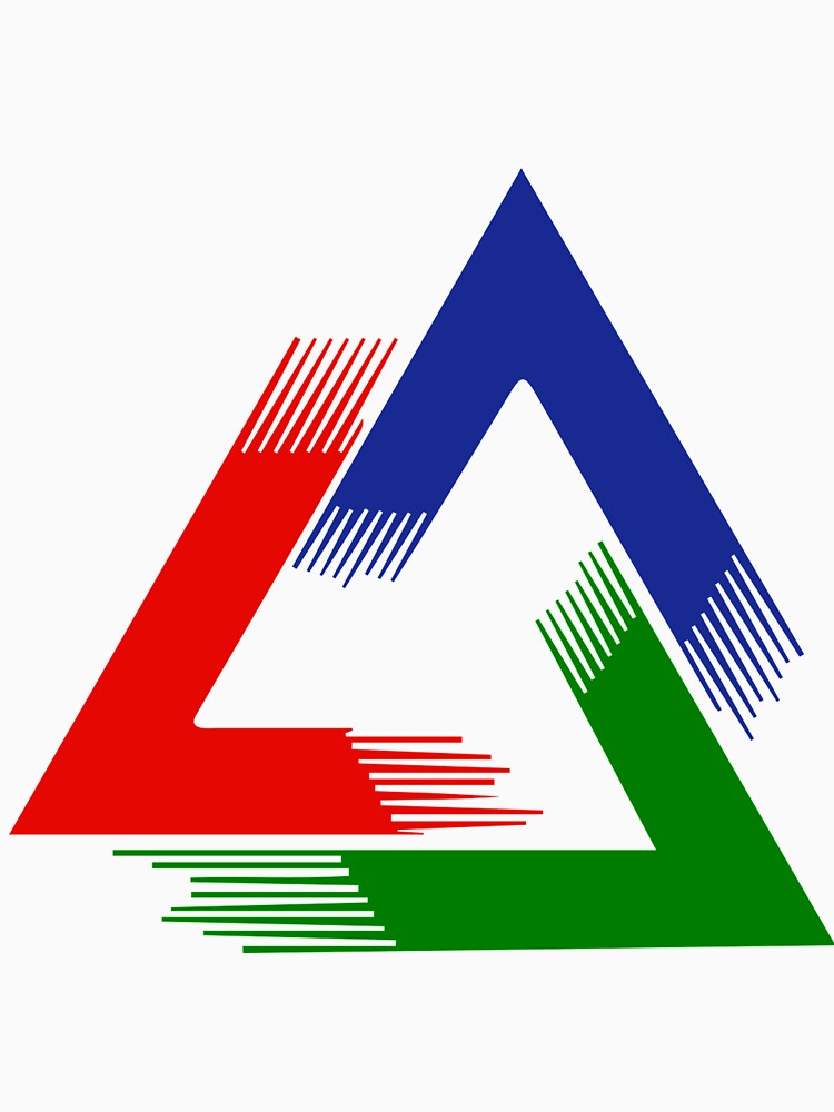 Geometry Red Blue Green Triangle T-Shirt by AllStarMerch