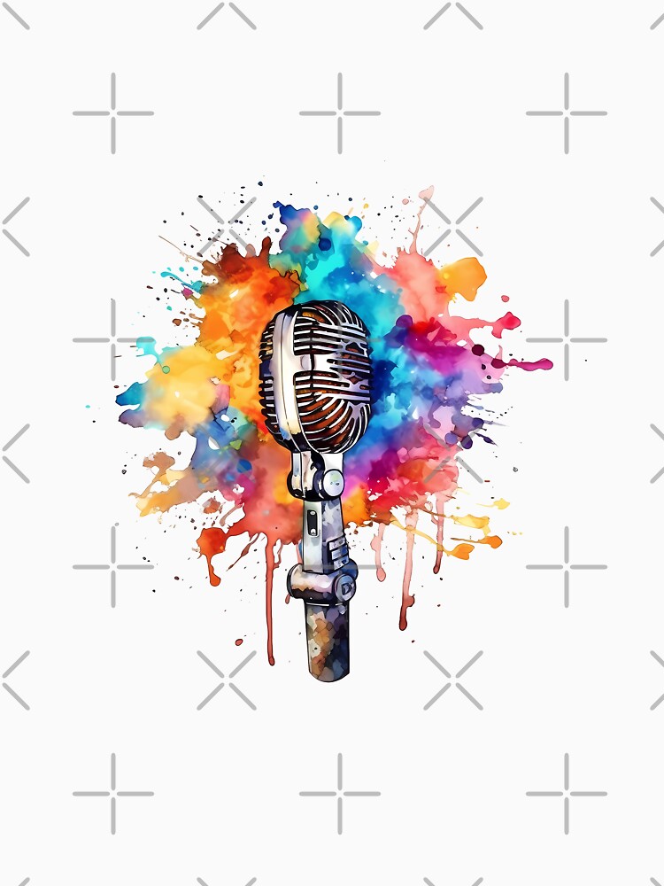 Microphone Singer in Vibrant Graffiti Art by NegarinFashions