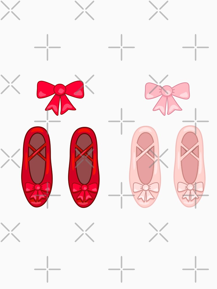 Pink Red Ballet Shoes Ribbons by Greatbluewhale3