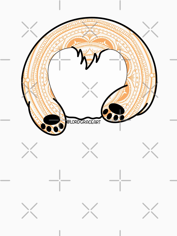 Mandala Corgi Butt- Light Peach by LordGraceArt