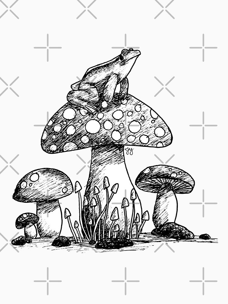 Toad on Mushroom by 11ofCrows