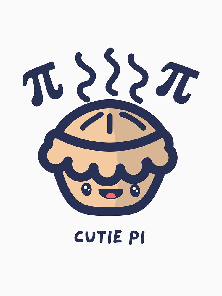 Cutie Pi Funny Math Kawaii Pie by UnwindMoon