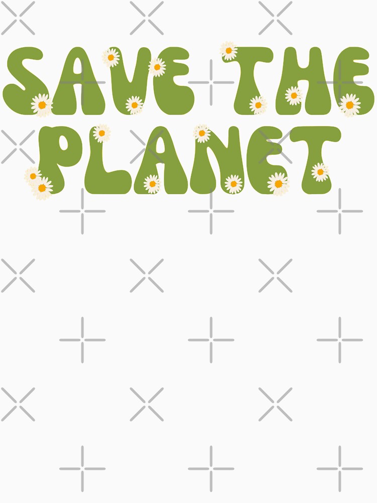save the planet retro groovy pink and green - earth day by opptop