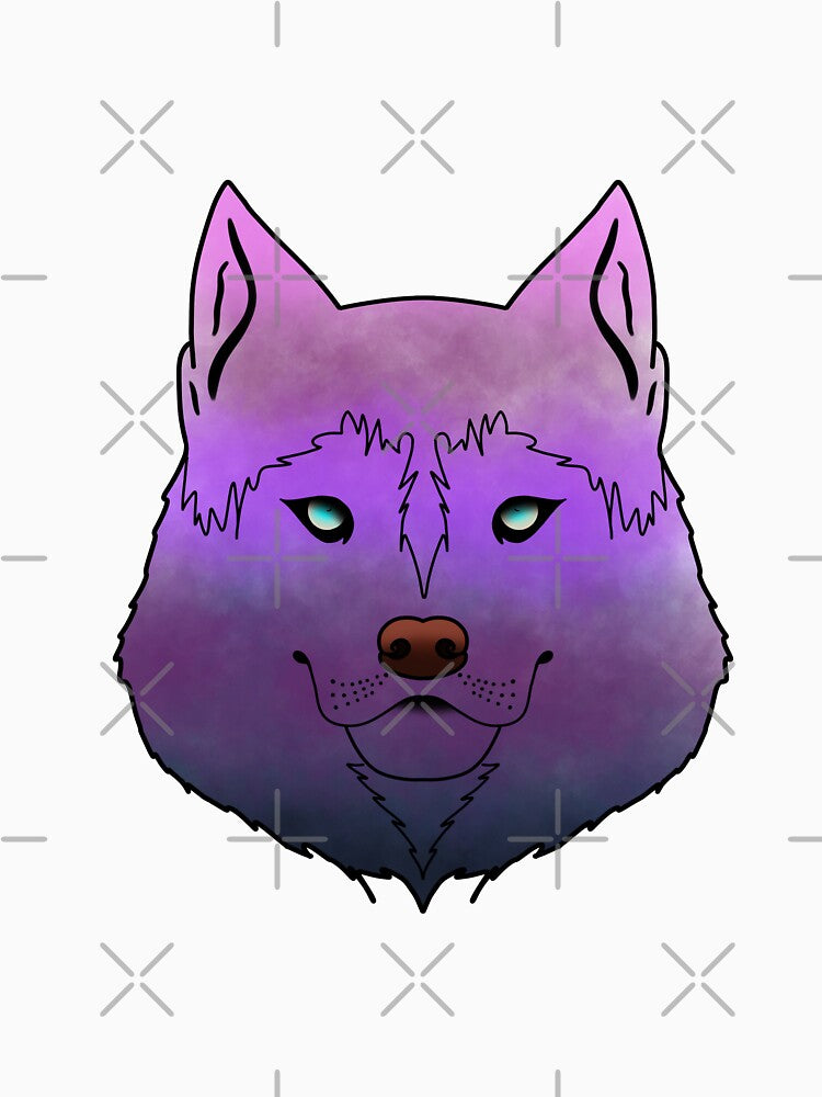 Simple purple wolf by MoonlitMadnessDesigns