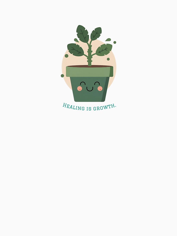 Healing is Growth Brain Plant Illustration by Fcustomdesigns