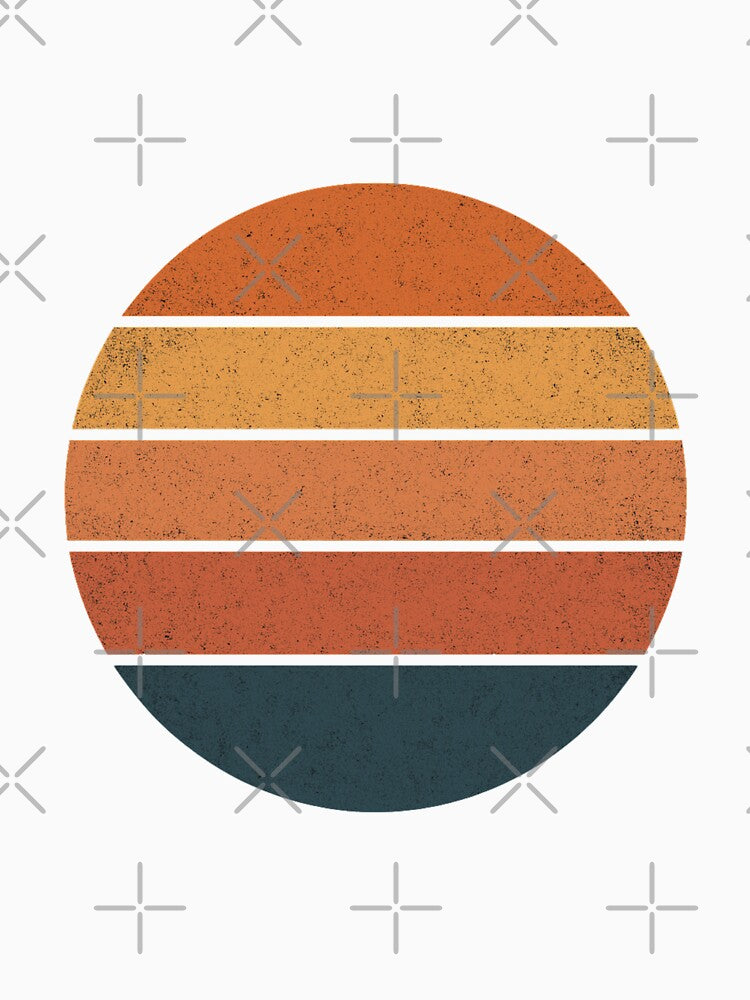 Vintage Retro Sunset Circle Graphic by SlickThreadz13