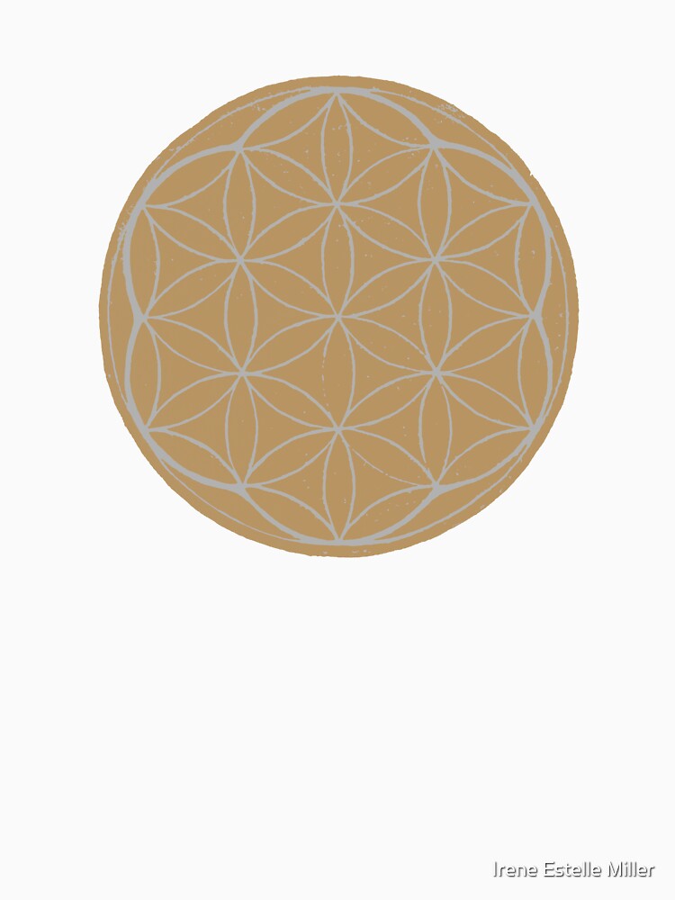 Flower of Life Linocut - Fawn + Fog by Irene Estelle