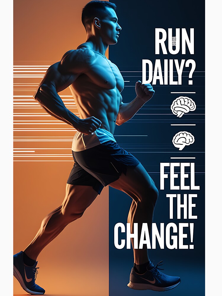 Run Daily – Fitness Motivation Runner Design by The-Daily-Drape