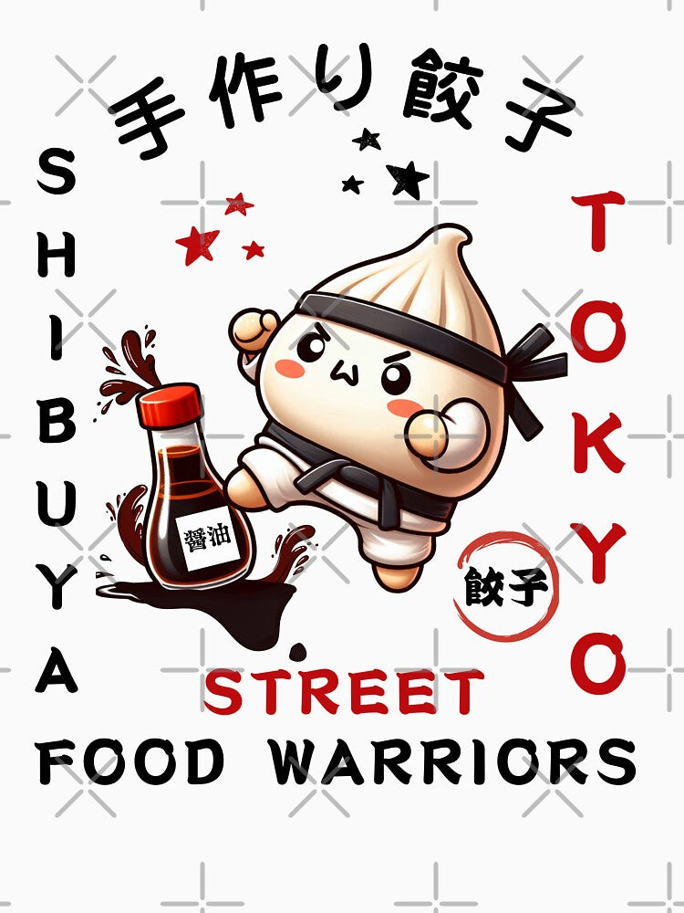 Dumpling Kawaii Street Warrior Kanji - Japanese Art Style minimalistic art by BeaverFriends