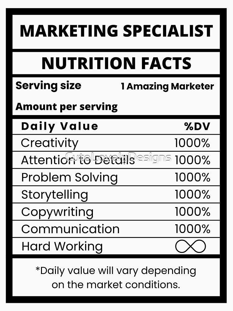 Marketer Funny Marketing Specialist by CuteLovelyDesigns