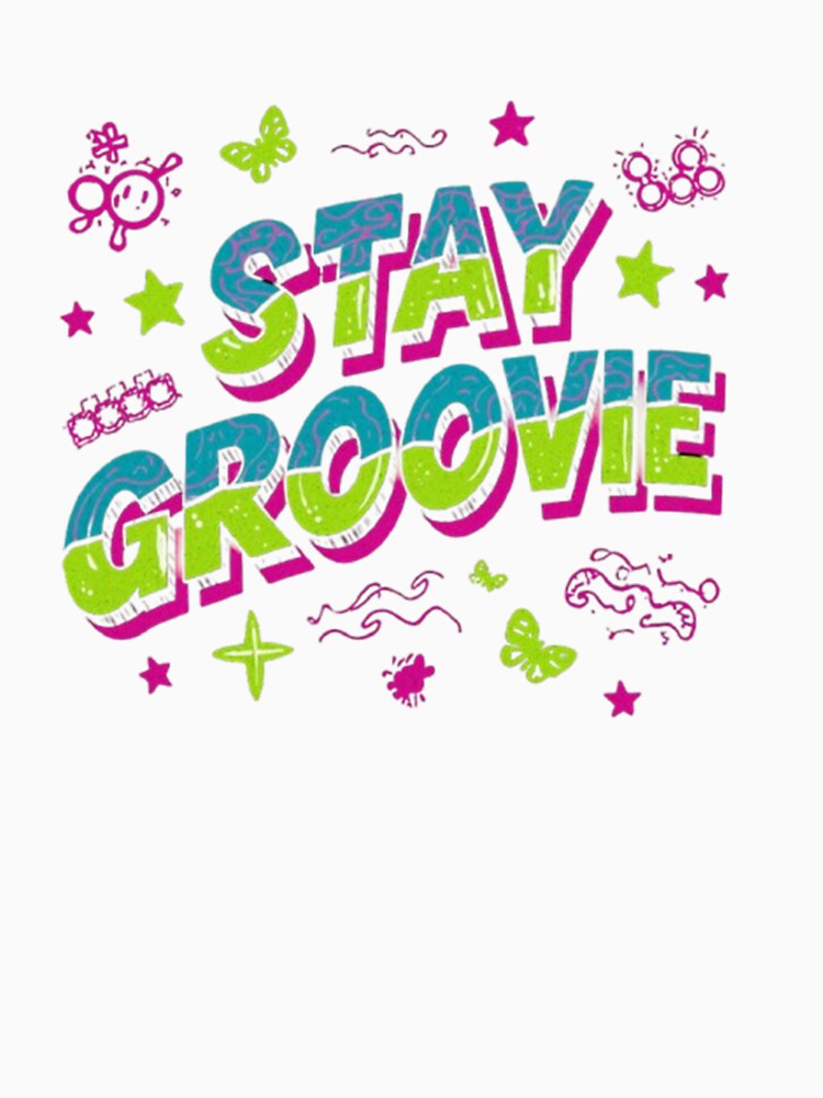 ? Stay Groovy – Retro Y2K Neon Aesthetic T-Shirt Design by Whispering Colors
