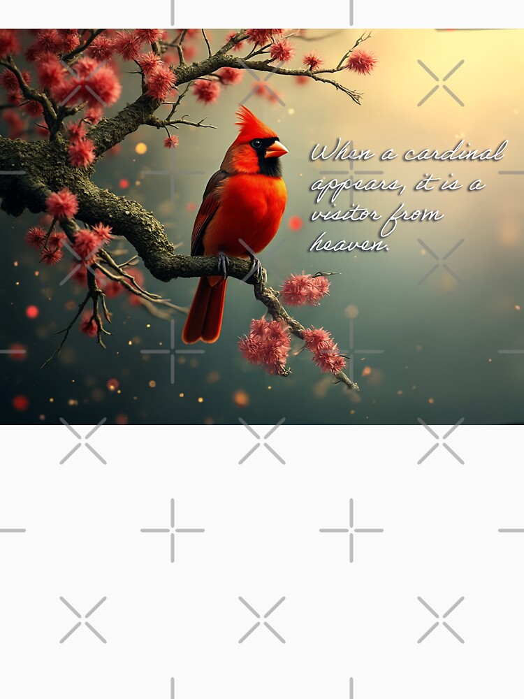 When a cardinal appears, it is a visitor from heaven by PopCultureArtShop
