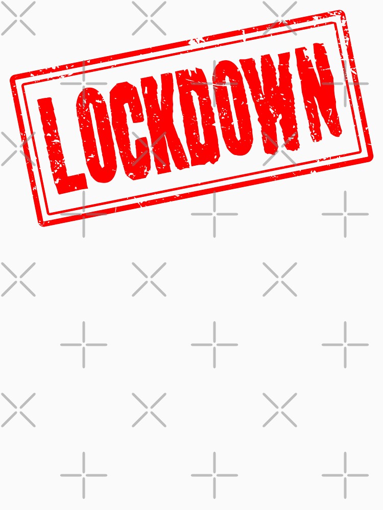 Lockdown (Classic Red Distressed Vintage Retro Stamp) by SassyClassyMe