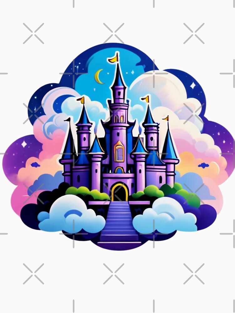 Royal Cloud Palace – Dreamy Magical Fantasy Illustration by Created by Aia