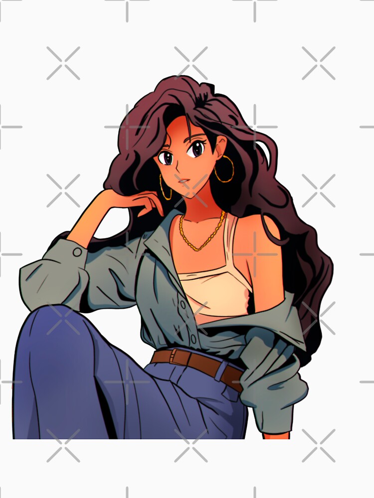 Vintage 90s Anime Girl by Charcoalart