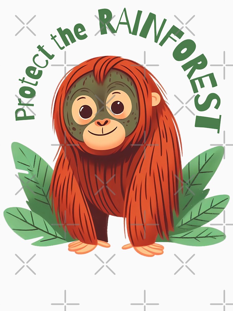 Protect the rainforest - Baby Orangutan by PrintSoulDesign