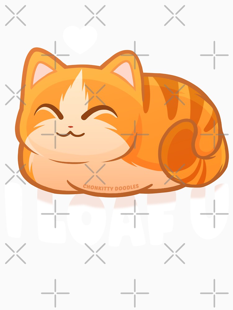 I Loaf U - Valentine's Cat - Chonky Orange Furry Kitty by Chonkitty