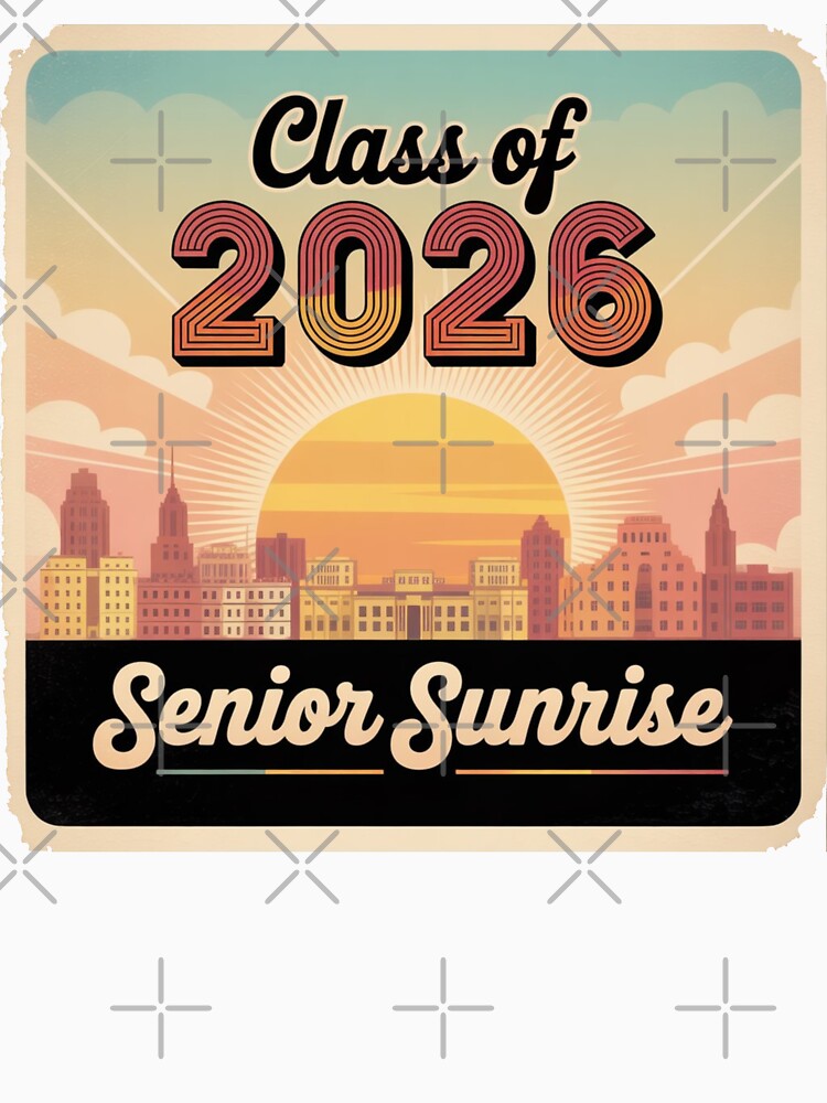 Class of 2026 Senior Sunrise Retro Vintage Poster Design by Prints-by-Olaf