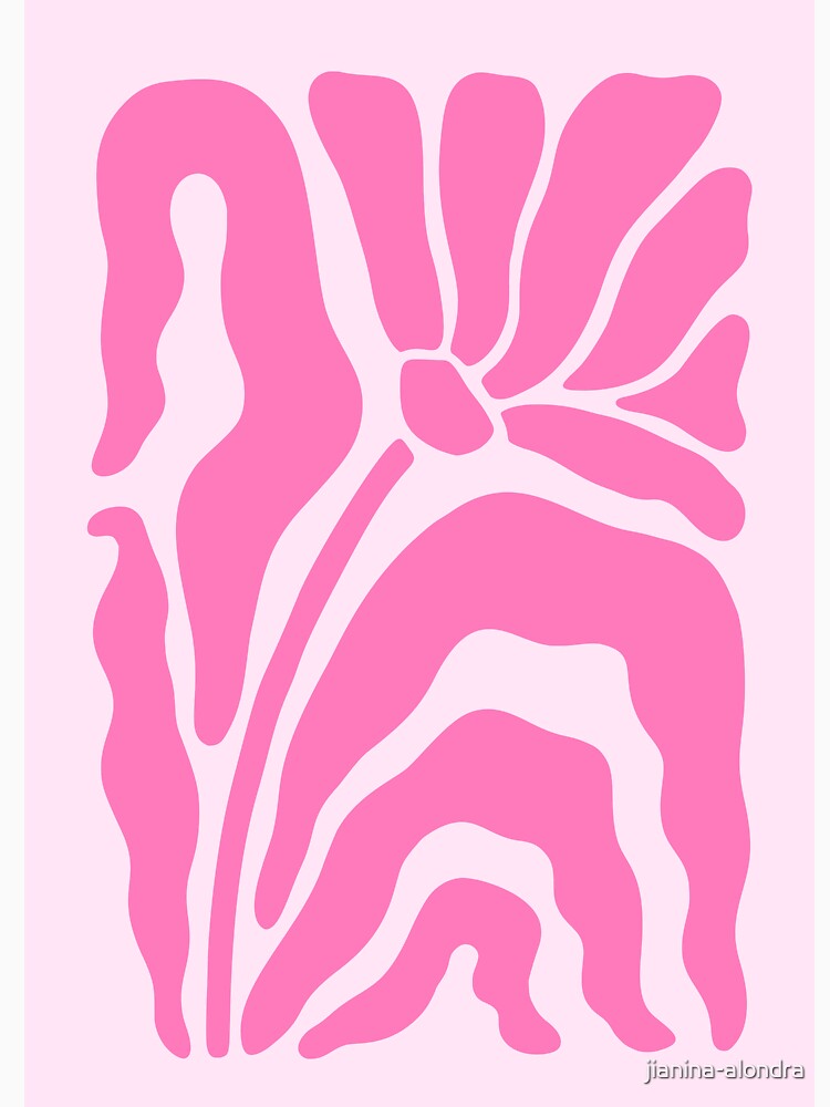 Pink Abstract Matisse Style Art by jianina-alondra