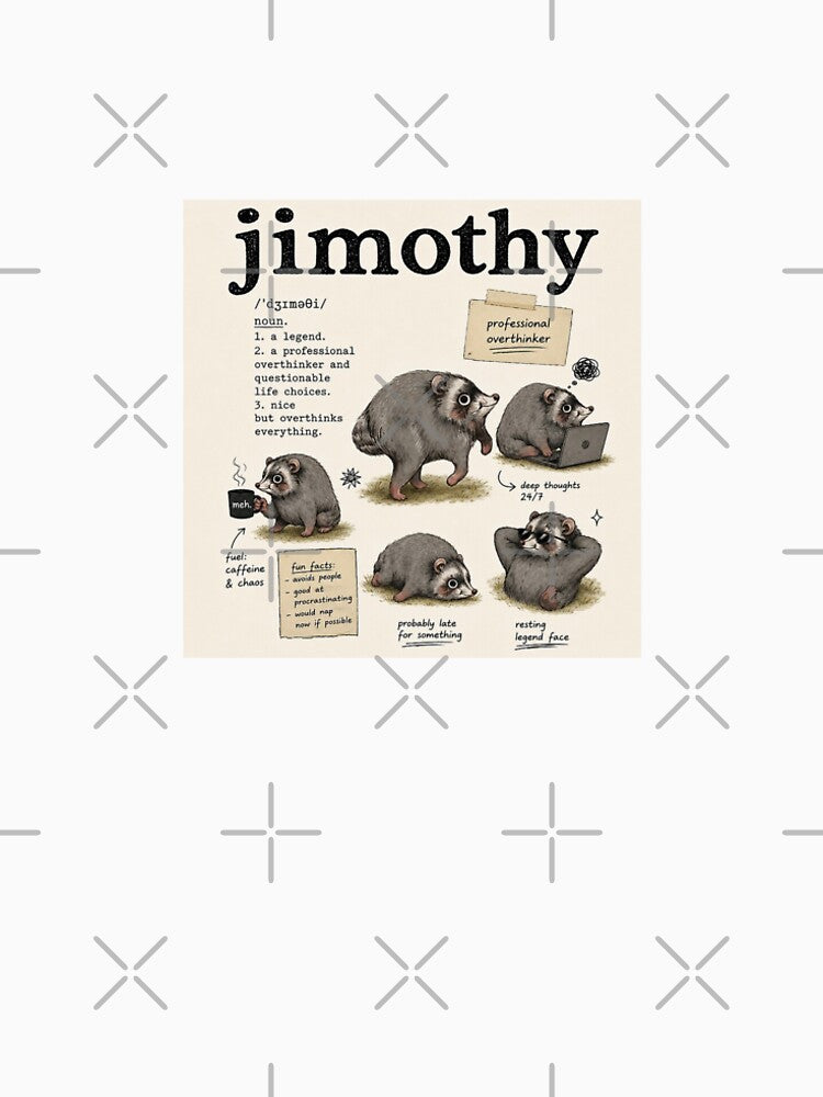 Jimothy Professional Overthinker Possum by HayaasBoutique