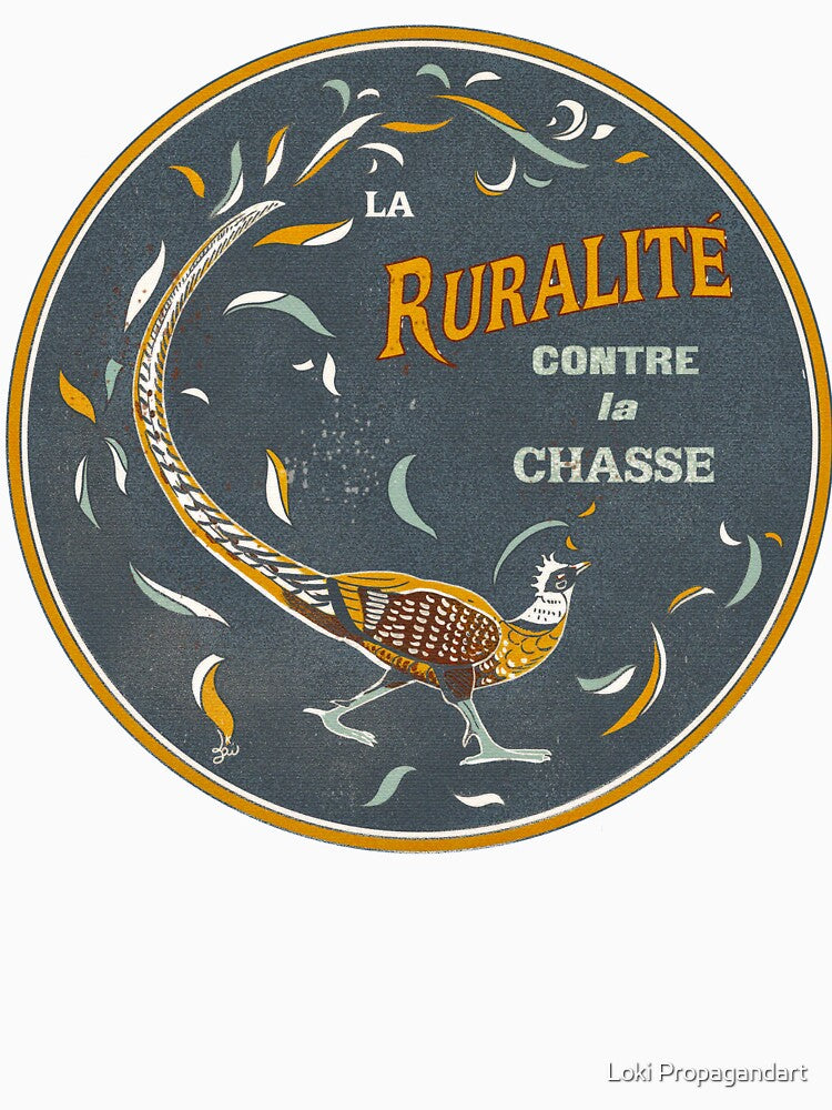 Art Nouveau, rural, and anti-hunting pheasant by Loki Propagandart