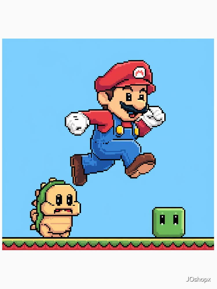 Retro Gaming Pixel Art – 1-Up Mushroom & Poké Ball Design by JOshopx