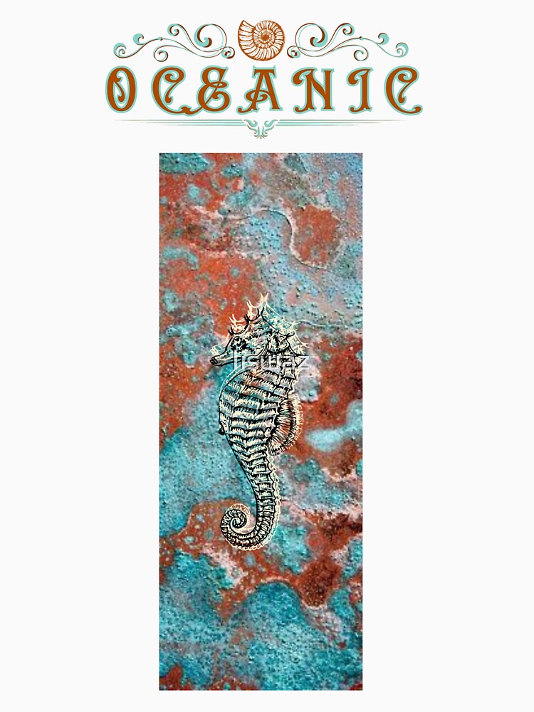 Oceanic Seahorse Fossil style graphic print by Iiswaz