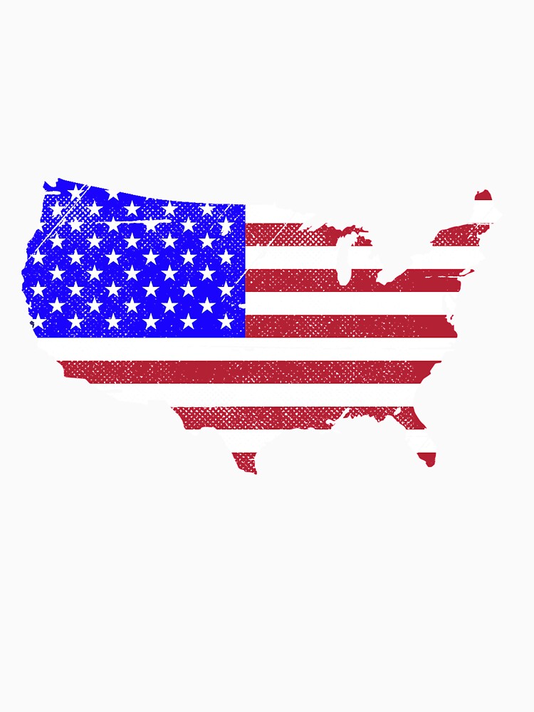American Map T-Shirt for Men and Women by AllStarMerch