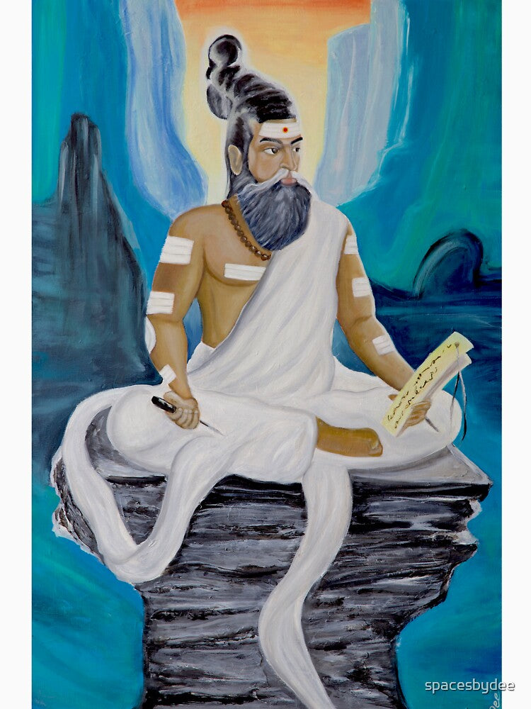 thiruvalluvar,india,tamil,sri lanka,hindu,hindi,worship,painting,god,religious,poet,portrait,modern by spacesbydee