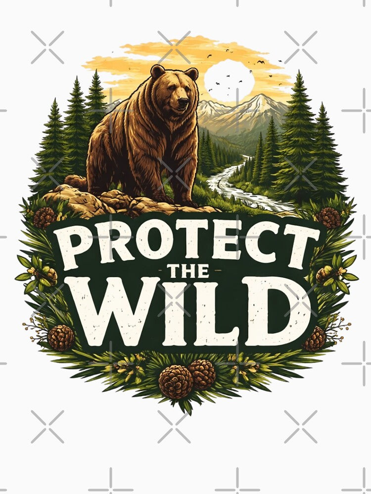 Protect The Wild Mountain Bear Shirt by PawTheory
