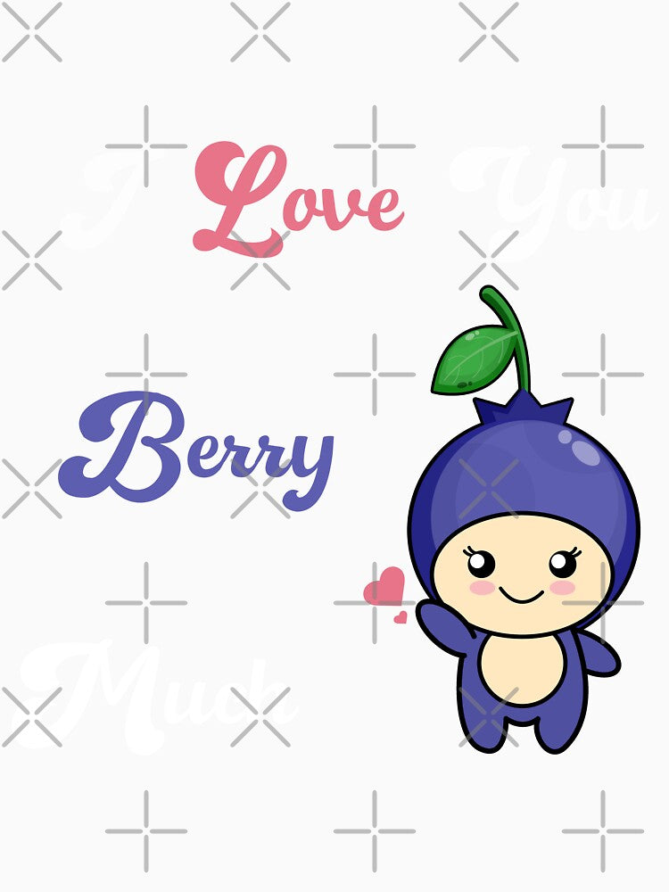 I love you berry much blueberry Baby One-Piece, cute and fun kids clothes by Sun Rise