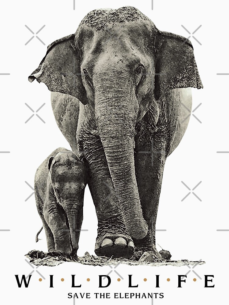 Save The Beautiful Wildlife Elephant by KewaleeTee