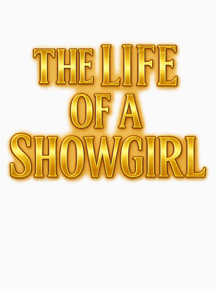 The Life of a Showgirl – Retro Neon Typography Design Transparent by TypoVibeStudio