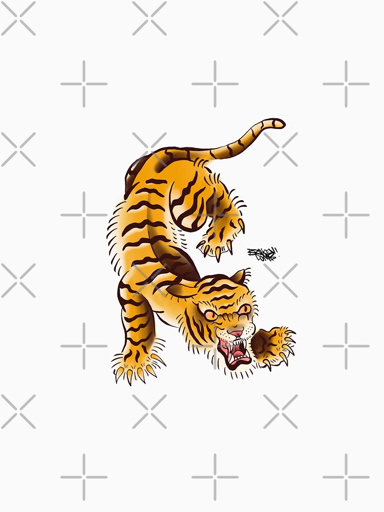Crouching Tiger Tattoo Artwork by BrokenC0mb