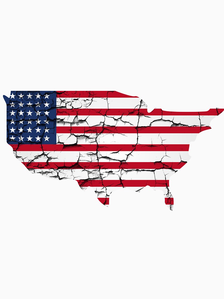 Distressed USA Map T-Shirt for Men and Women by AllStarMerch
