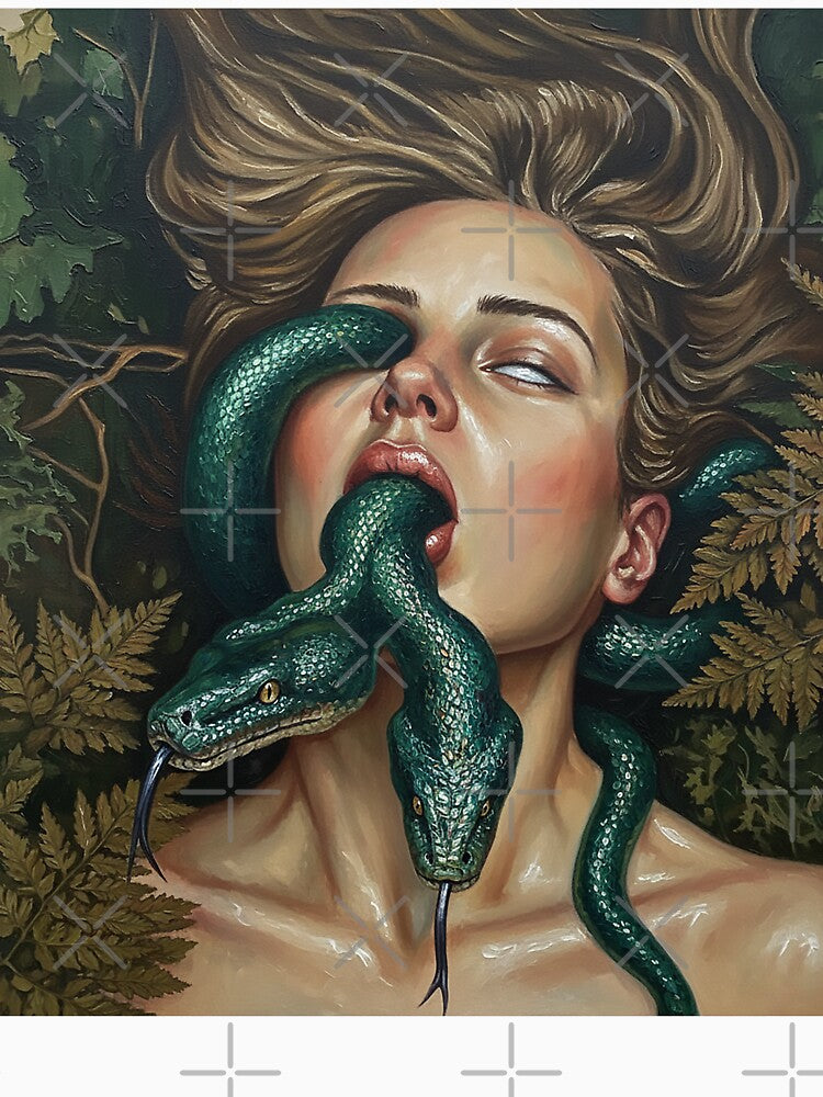 Serpent Awakening – Surreal Transformation Art by HeavenRoad