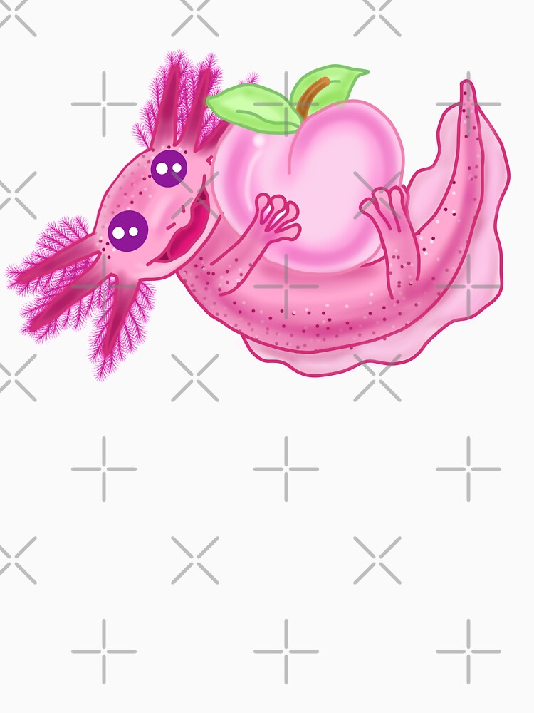 Cute Axolotl with peach by KatyChristoff