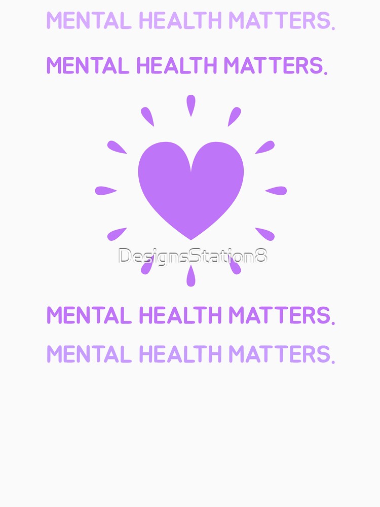 Mental Health Matters Mental Health Awareness Heart by DesignsStation8