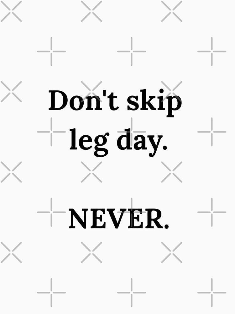 Never Skip Leg Day HD Sticker – Hardcore New Year Gym Motivation Quote | Hardcore Gym Quote Shirt & Tee | Fitness Motivation Sticker | 2026 resolution Leg Workout by MillionaireGenZ ⭐⭐⭐⭐⭐ (5.0)