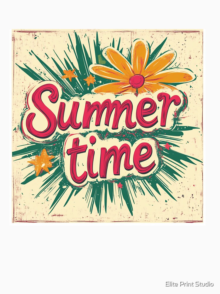 Vintage Summer Time design by Elite Print Studio